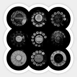 Retro Rotary Dial Sticker